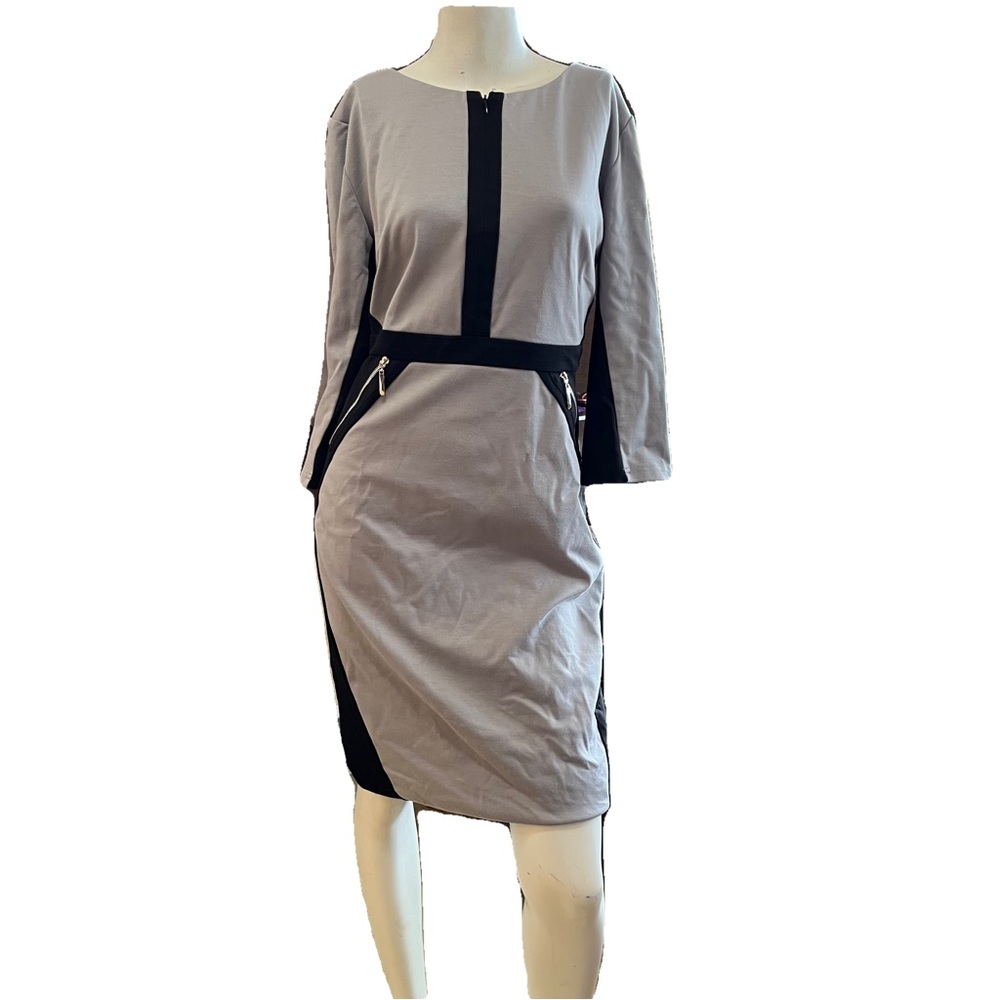 grey black dress size 18 fits like 16